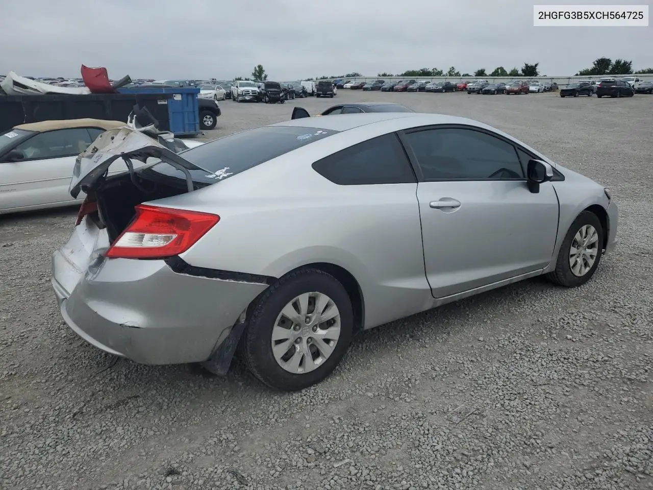 2012 Honda Civic Lx VIN: 2HGFG3B5XCH564725 Lot: 63012225