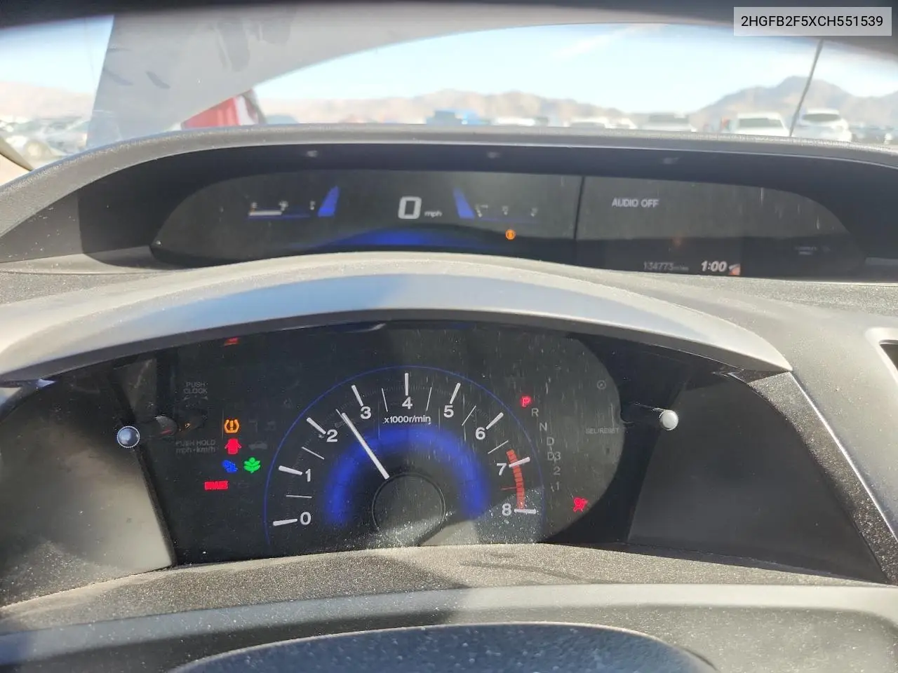 2012 Honda Civic Lx VIN: 2HGFB2F5XCH551539 Lot: 63046525