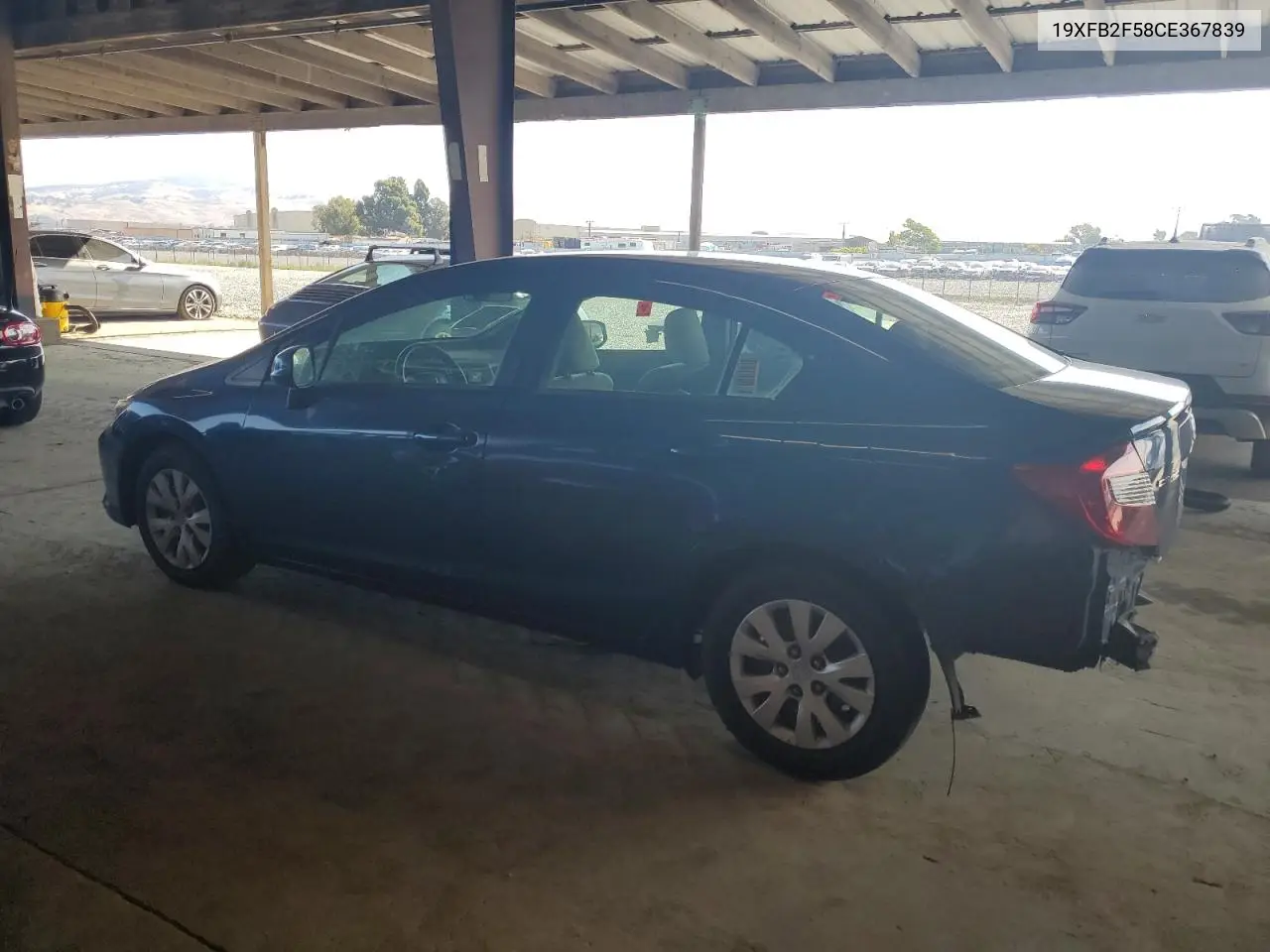 19xfb2f58ce367839 19XFB2F58CE367839 2012 Honda Civic Lx