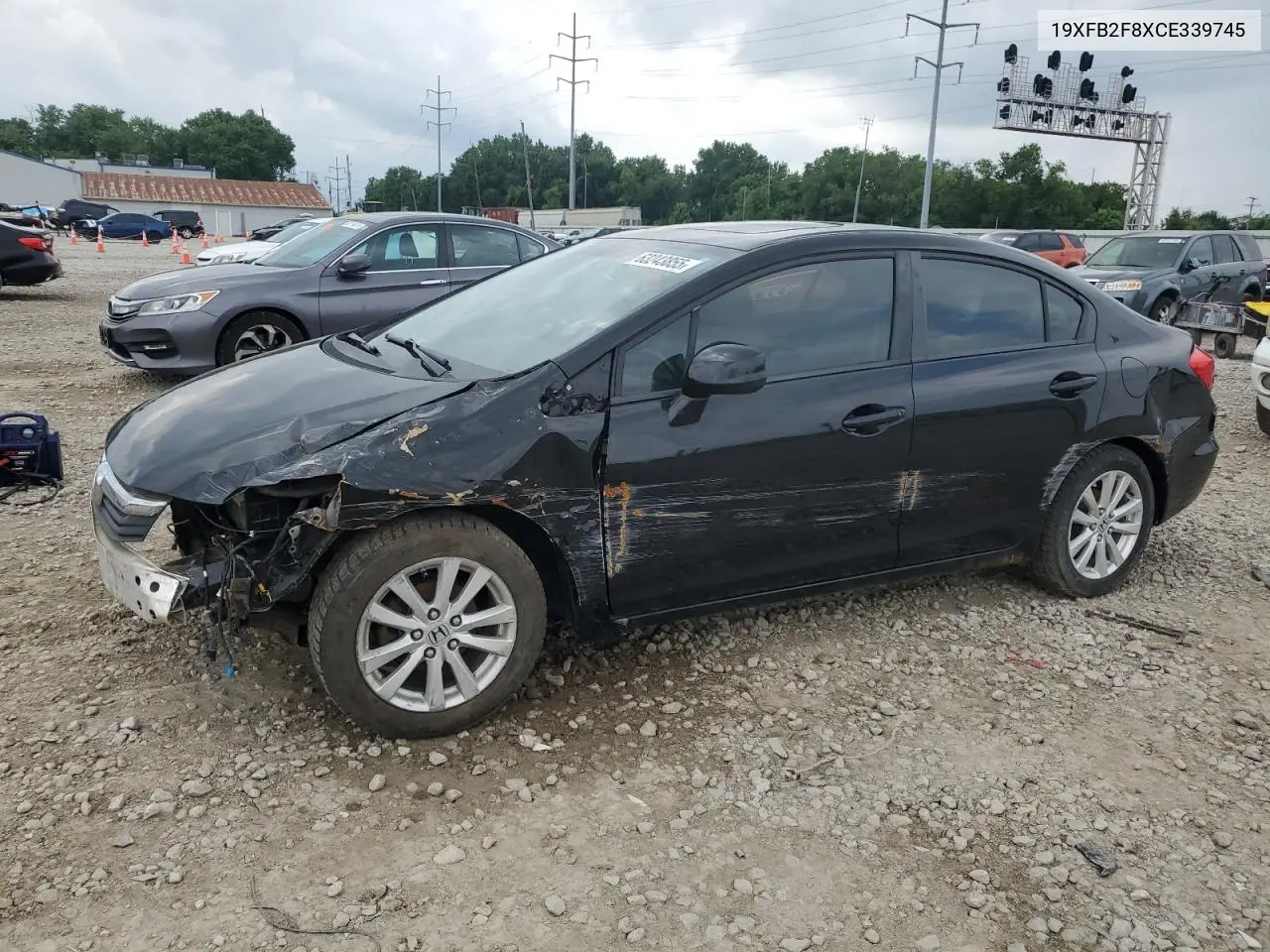 2012 Honda Civic Ex VIN: 19XFB2F8XCE339745 Lot: 63243855