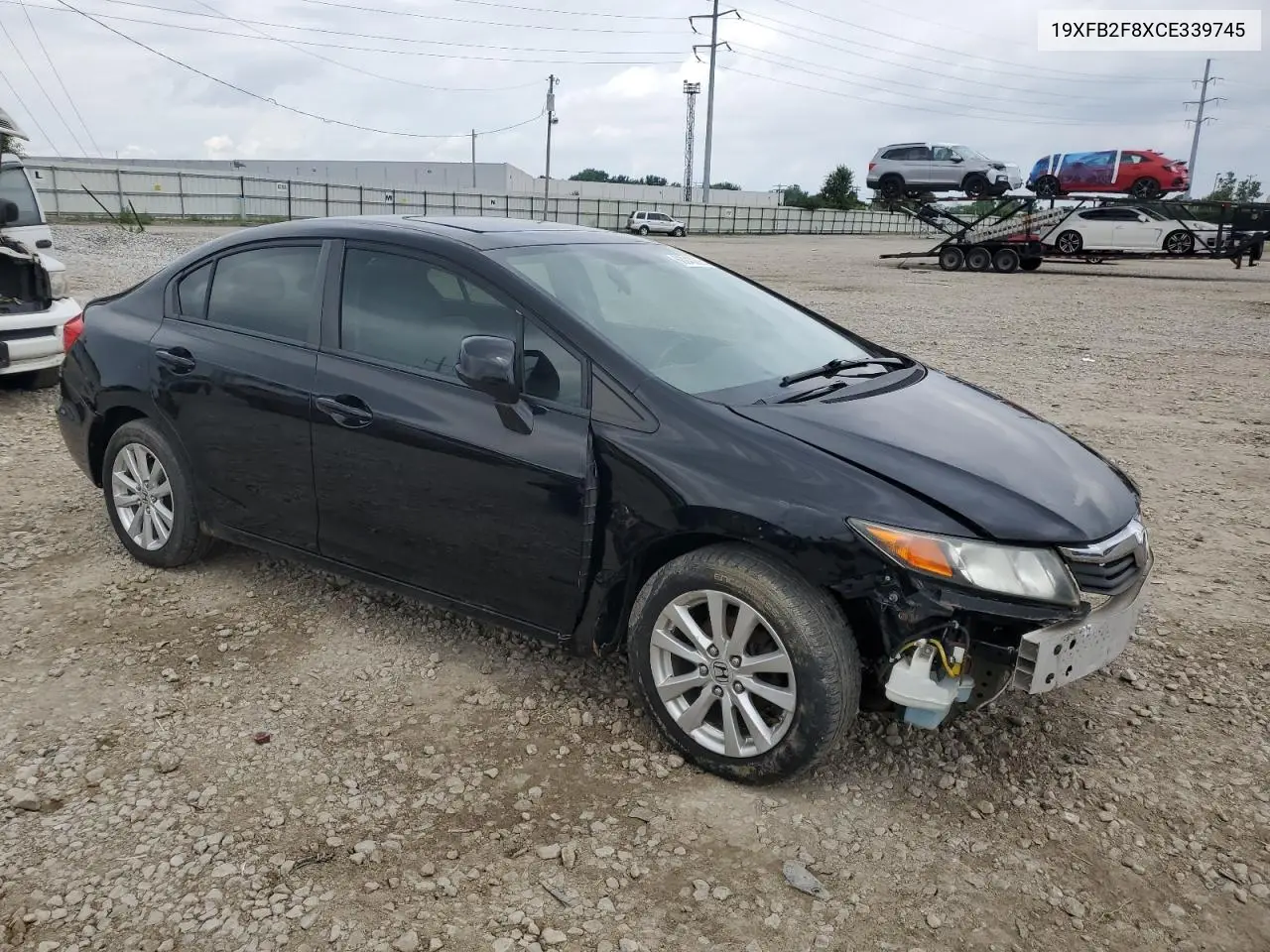 2012 Honda Civic Ex VIN: 19XFB2F8XCE339745 Lot: 63243855