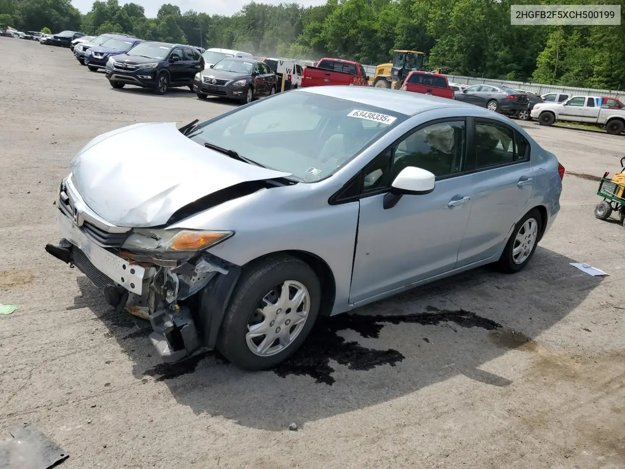 2012 Honda Civic Lx VIN: 2HGFB2F5XCH500199 Lot: 63438335