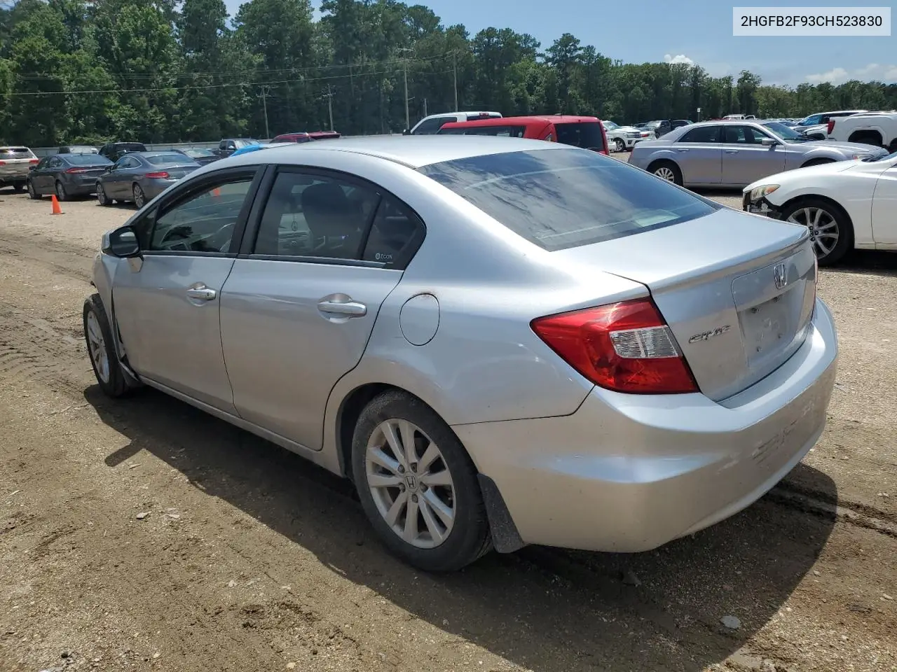 2hgfb2f93ch523830 2HGFB2F93CH523830 2012 Honda Civic Exl