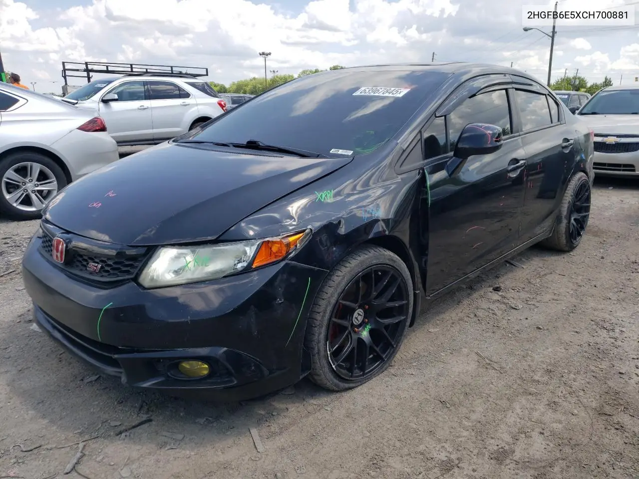 2012 Honda Civic Si VIN: 2HGFB6E5XCH700881 Lot: 63967845