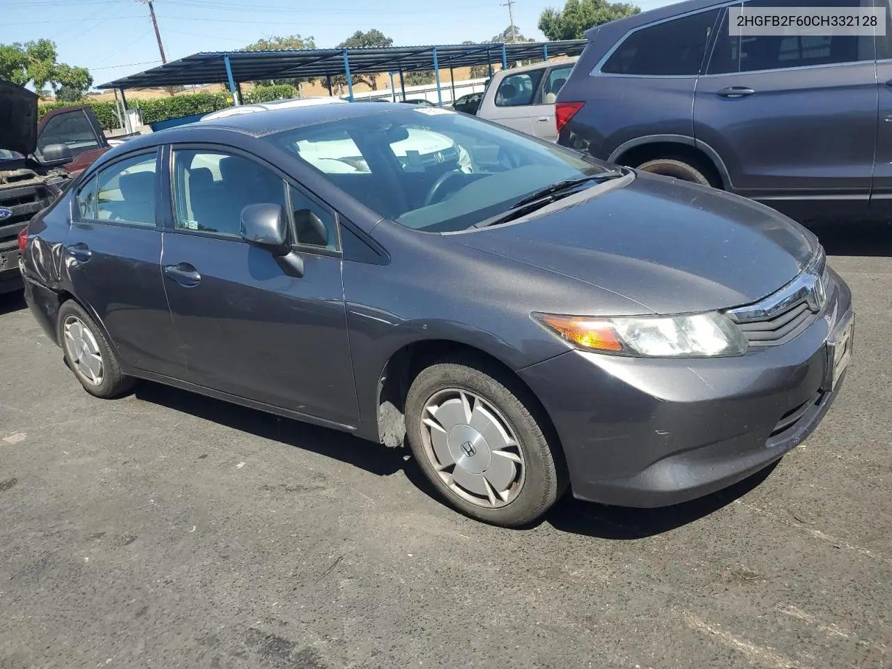 2012 Honda Civic Hf VIN: 2HGFB2F60CH332128 Lot: 64061255