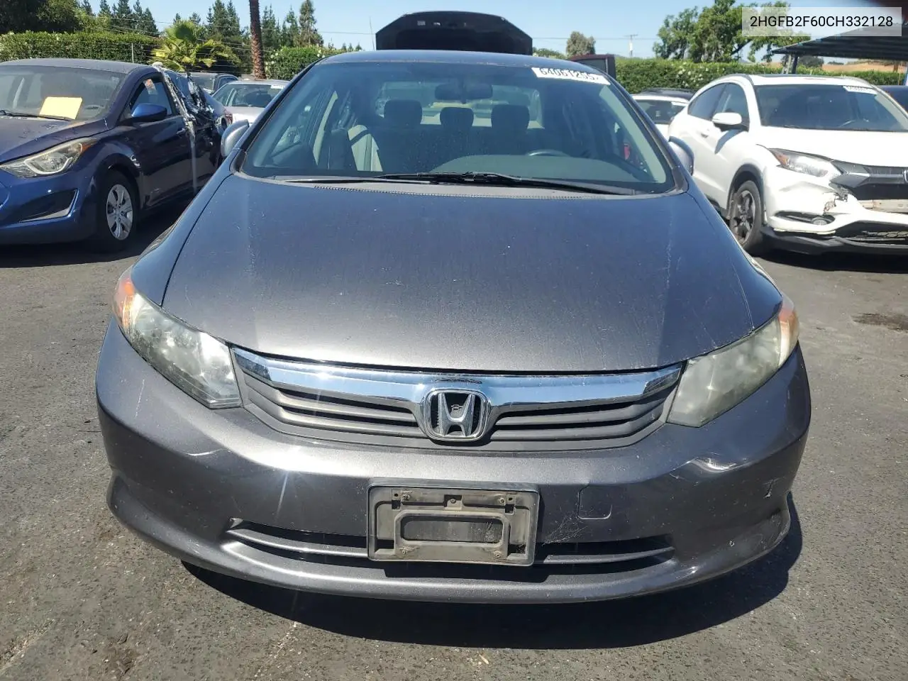 2012 Honda Civic Hf VIN: 2HGFB2F60CH332128 Lot: 64061255