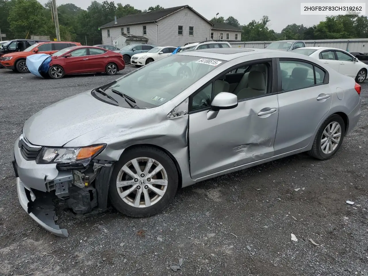 2hgfb2f83ch319262 2HGFB2F83CH319262 2012 Honda Civic Ex