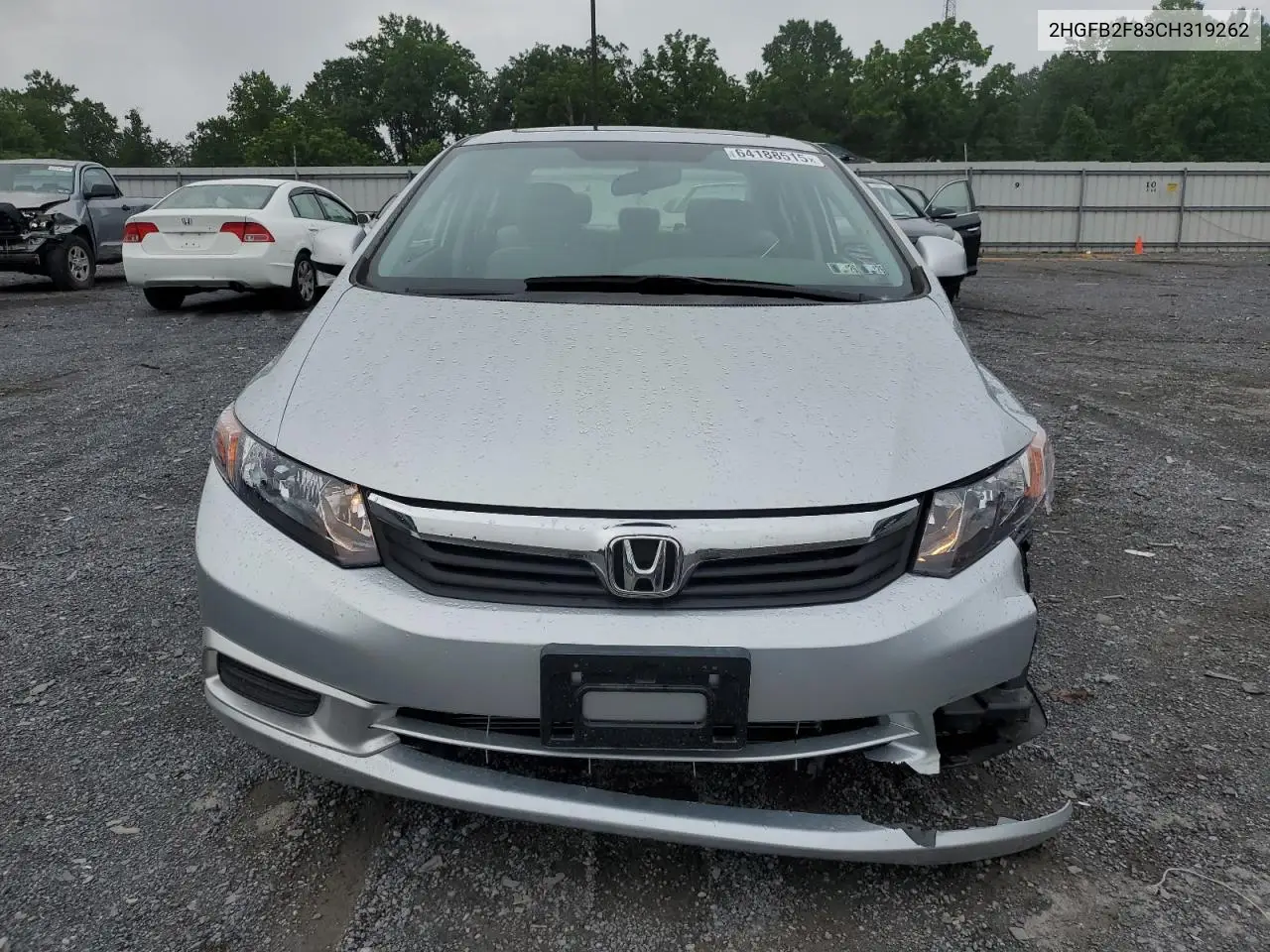 2hgfb2f83ch319262 2HGFB2F83CH319262 2012 Honda Civic Ex