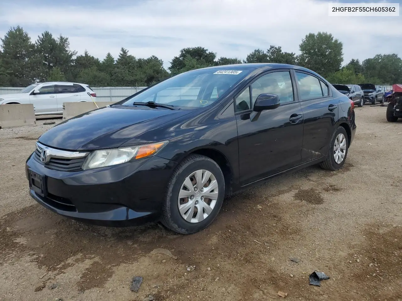 2012 Honda Civic Lx VIN: 2HGFB2F55CH605362 Lot: 64241305