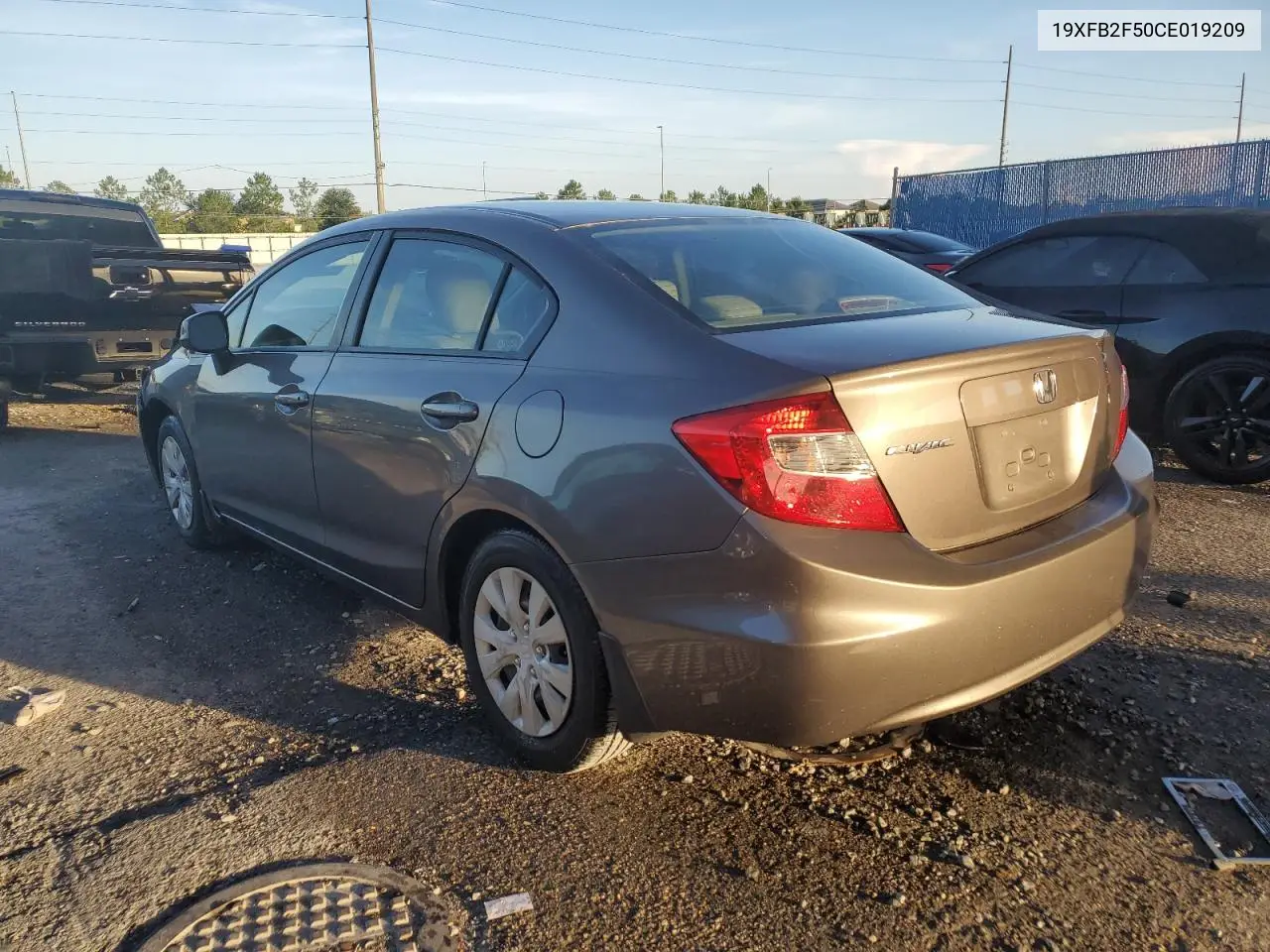 2012 Honda Civic Lx VIN: 19XFB2F50CE019209 Lot: 64276685