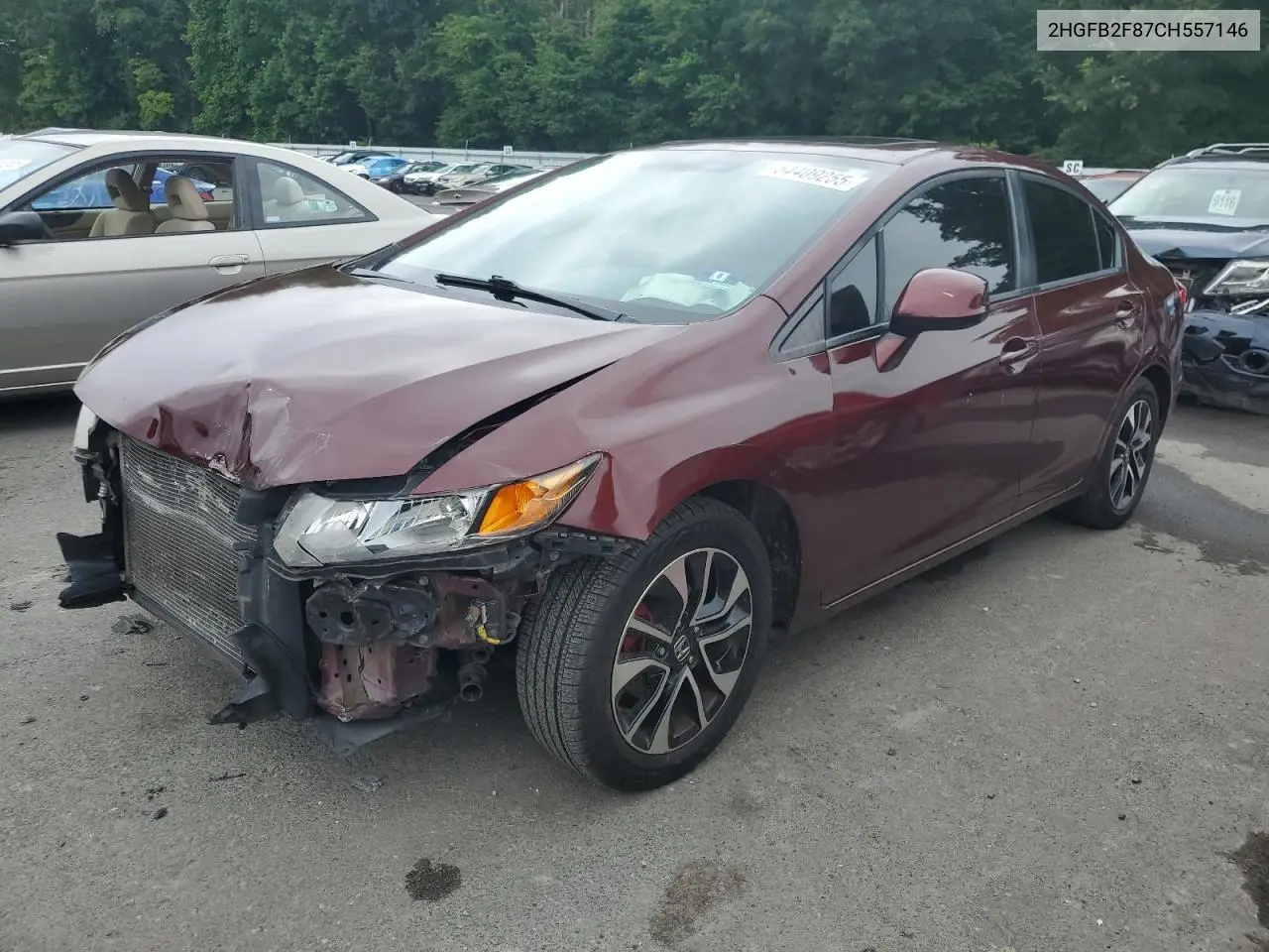 2012 Honda Civic Ex VIN: 2HGFB2F87CH557146 Lot: 64409255