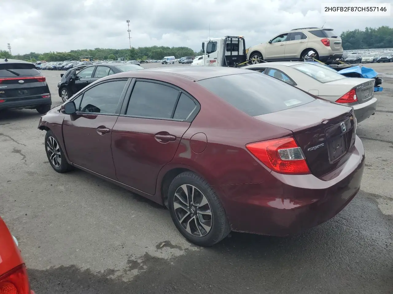 2012 Honda Civic Ex VIN: 2HGFB2F87CH557146 Lot: 64409255