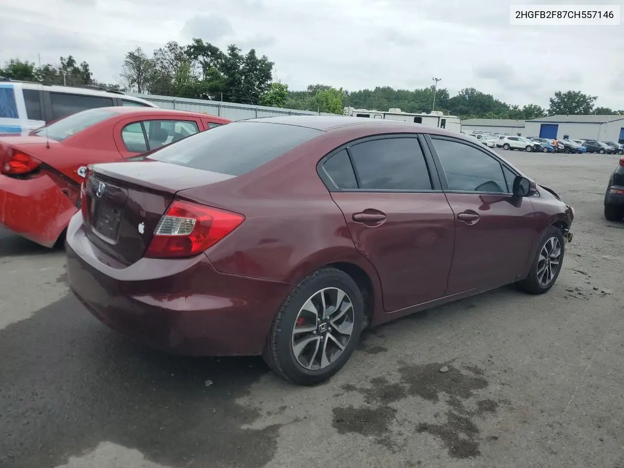 2012 Honda Civic Ex VIN: 2HGFB2F87CH557146 Lot: 64409255