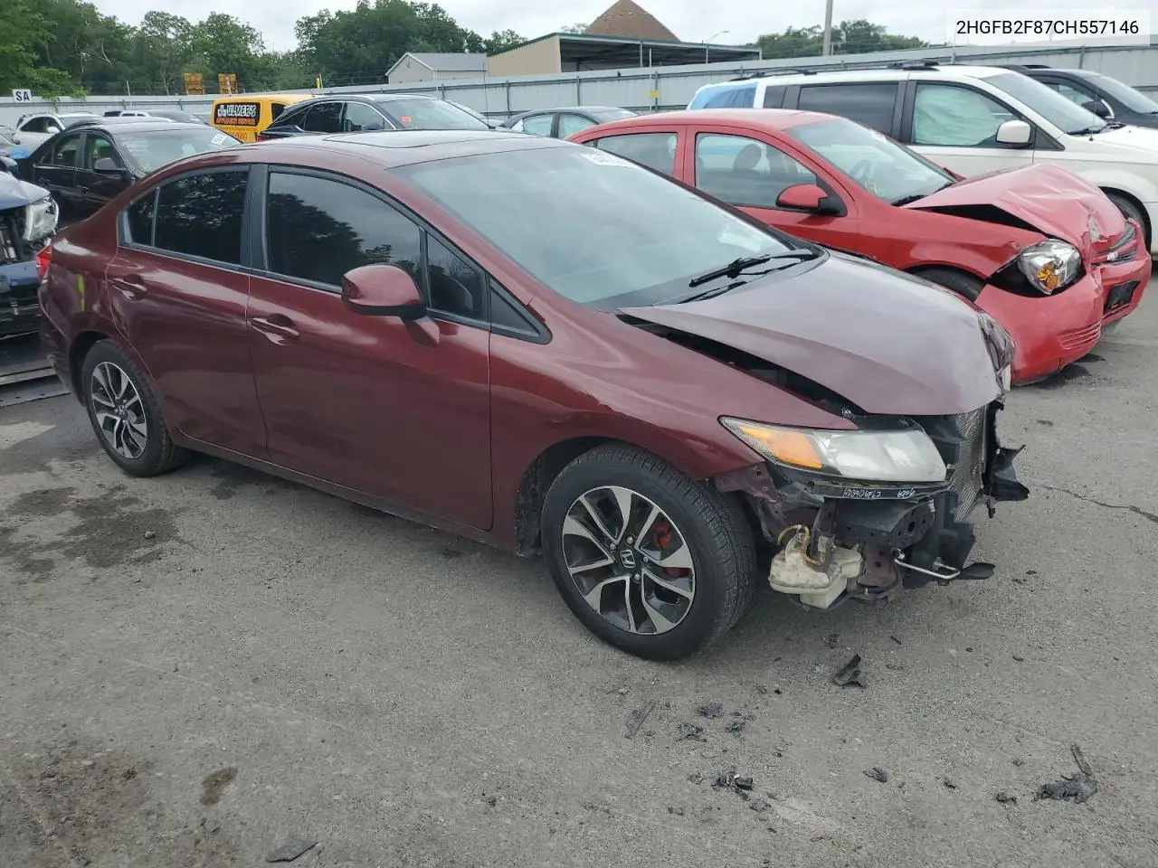 2012 Honda Civic Ex VIN: 2HGFB2F87CH557146 Lot: 64409255