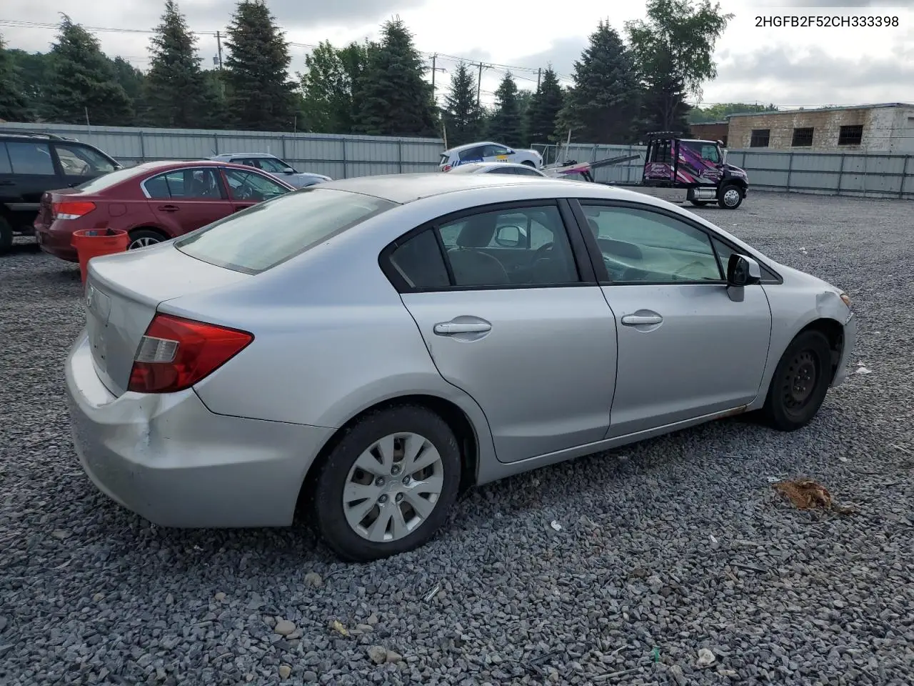 2012 Honda Civic Lx VIN: 2HGFB2F52CH333398 Lot: 64550235