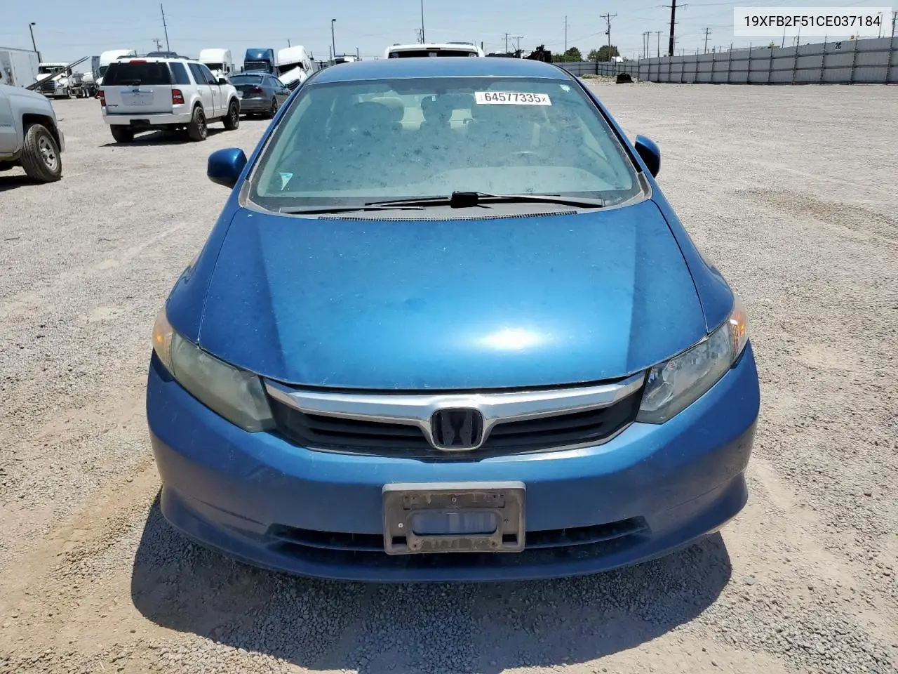 2012 Honda Civic Lx VIN: 19XFB2F51CE037184 Lot: 64577335