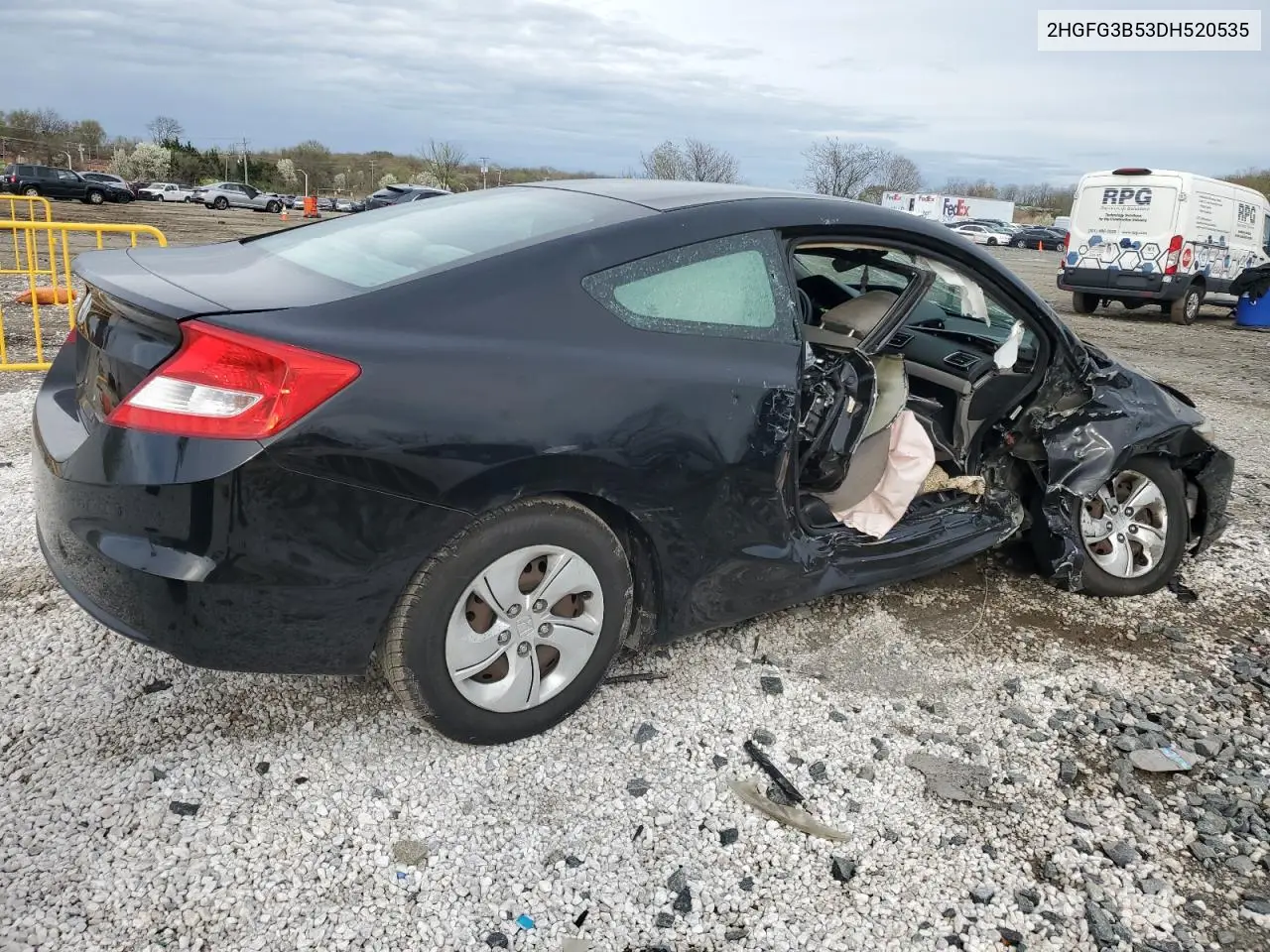 2013 Honda Civic Lx VIN: 2HGFG3B53DH520535 Lot: 51563625