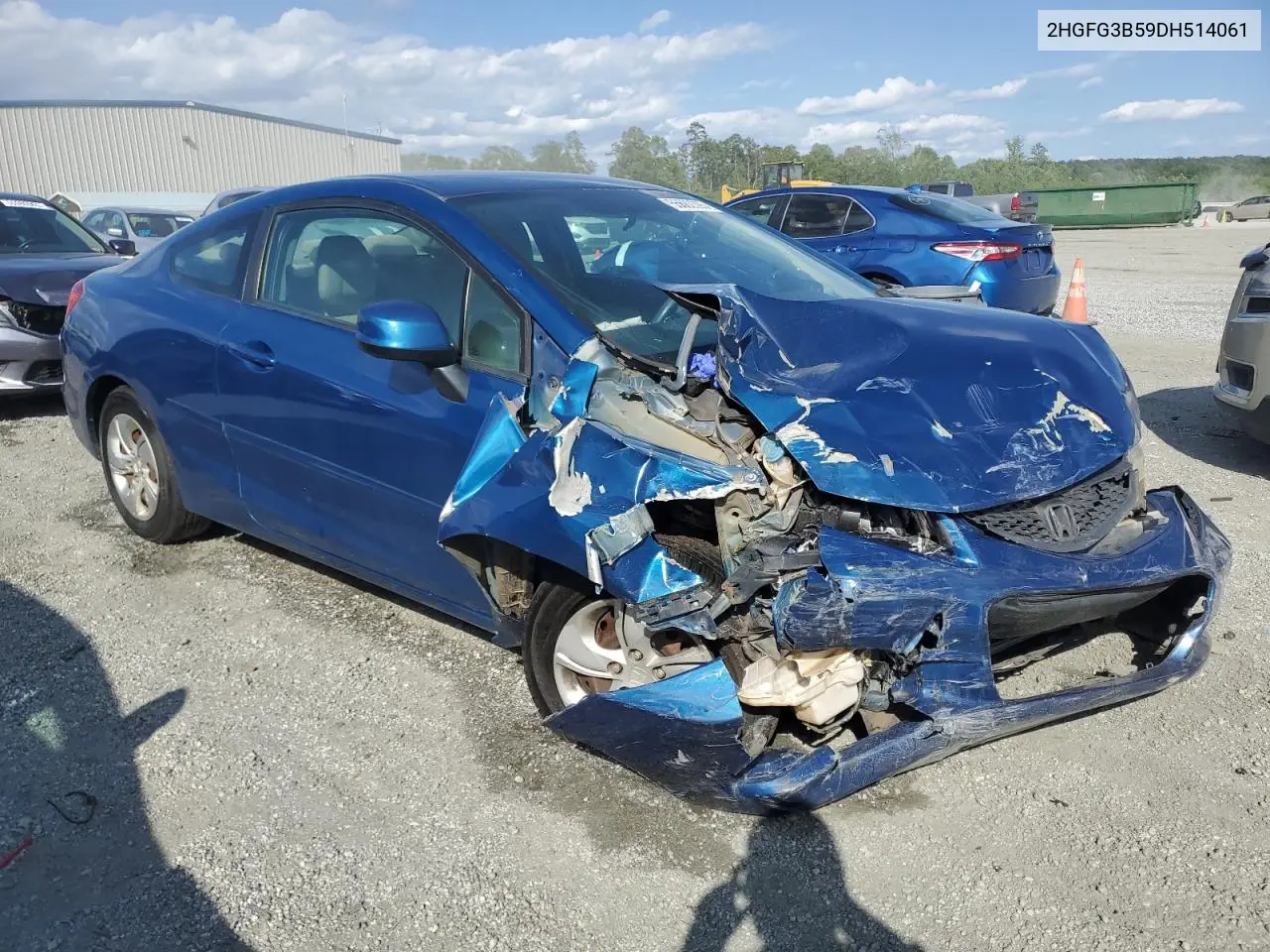 2013 Honda Civic Lx VIN: 2HGFG3B59DH514061 Lot: 55682395