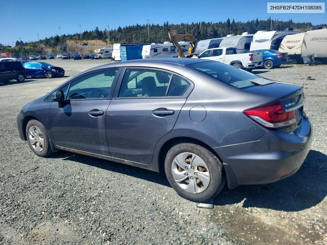 2013 Honda Civic Lx VIN: 2HGFB2F47DH108385 Lot: 55720035
