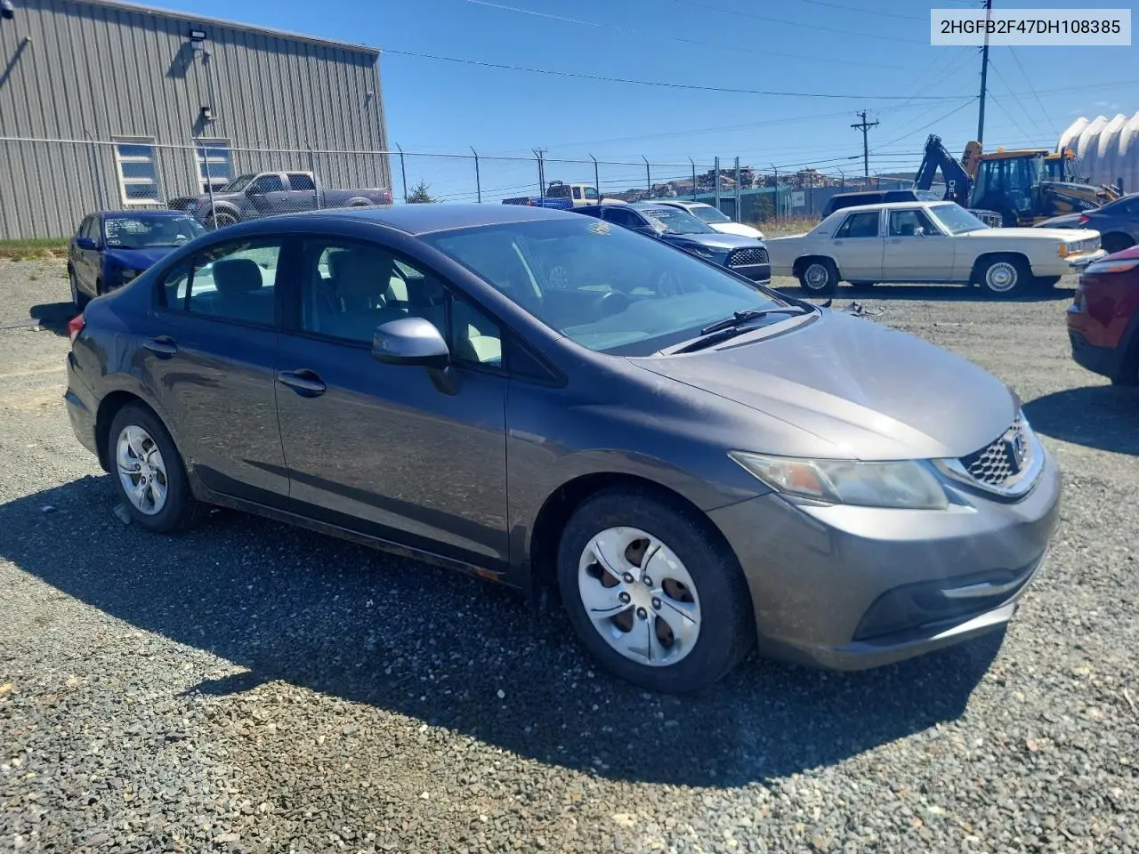 2013 Honda Civic Lx VIN: 2HGFB2F47DH108385 Lot: 55720035