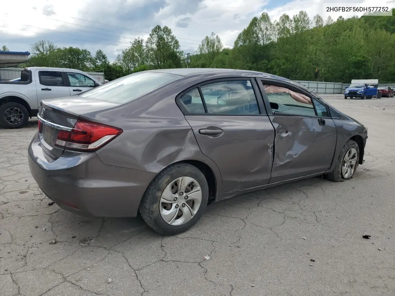 2013 Honda Civic Lx VIN: 2HGFB2F56DH577752 Lot: 55947205