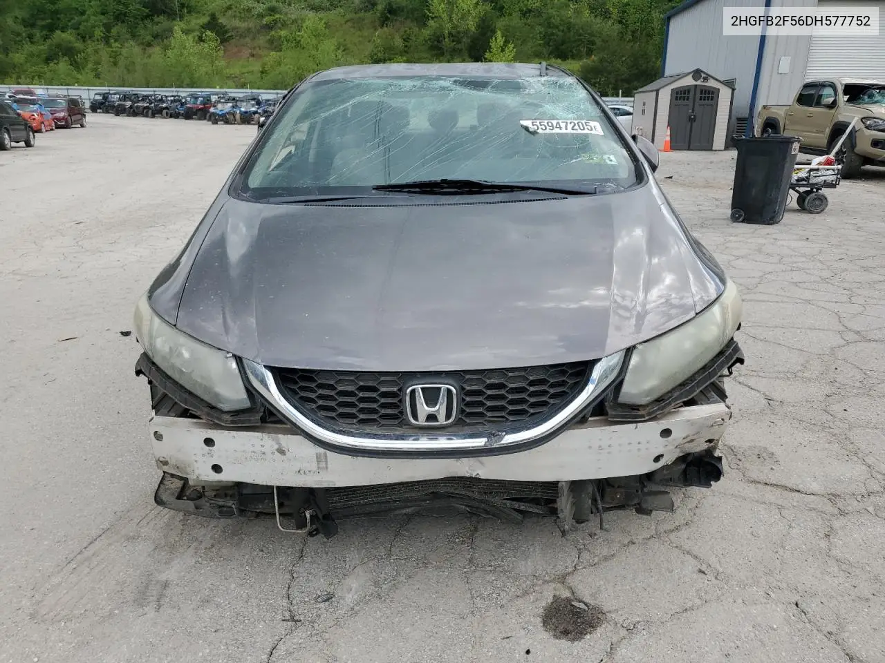 2013 Honda Civic Lx VIN: 2HGFB2F56DH577752 Lot: 55947205