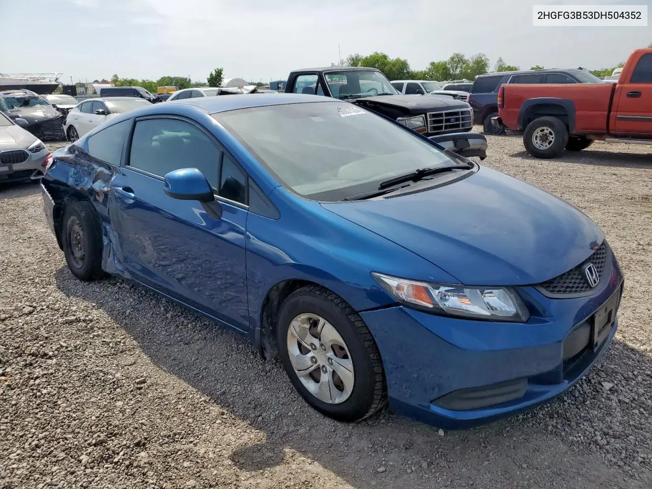 2013 Honda Civic Lx VIN: 2HGFG3B53DH504352 Lot: 56607535