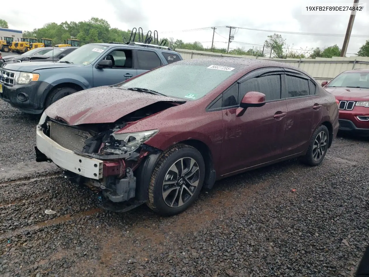 2013 Honda Civic Ex VIN: 19XFB2F89DE274842 Lot: 56627285