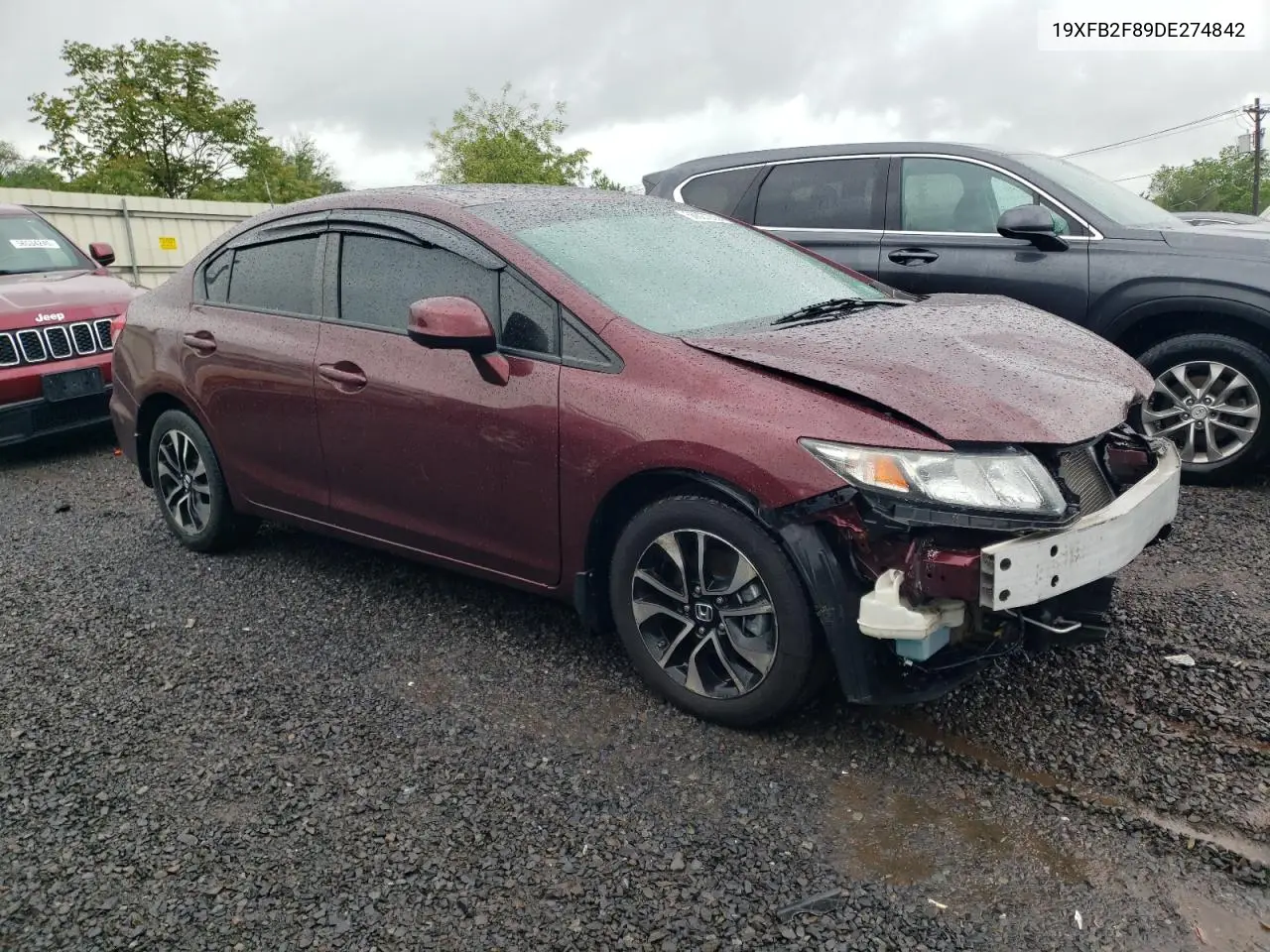 2013 Honda Civic Ex VIN: 19XFB2F89DE274842 Lot: 56627285