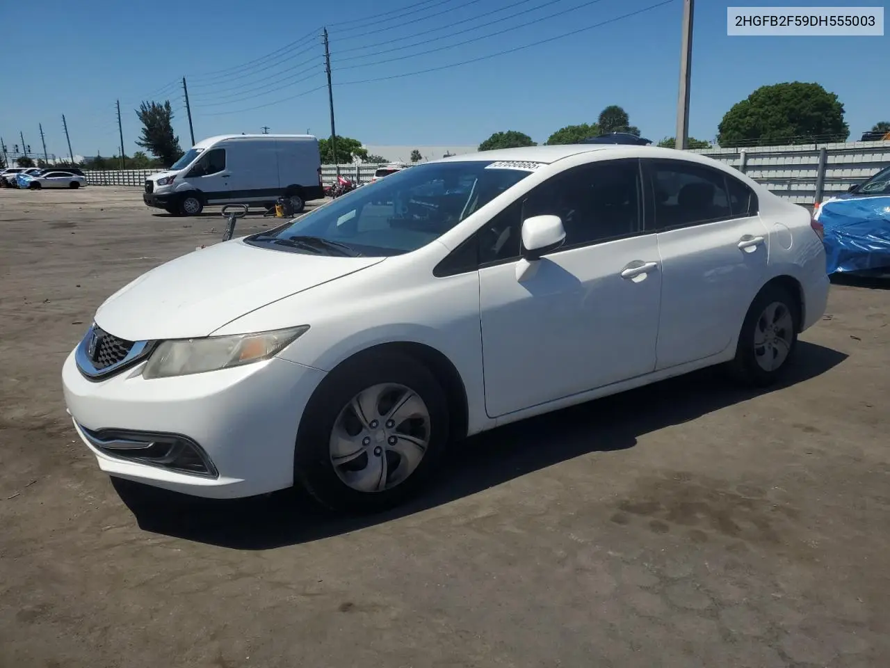 2013 Honda Civic Lx VIN: 2HGFB2F59DH555003 Lot: 57050665