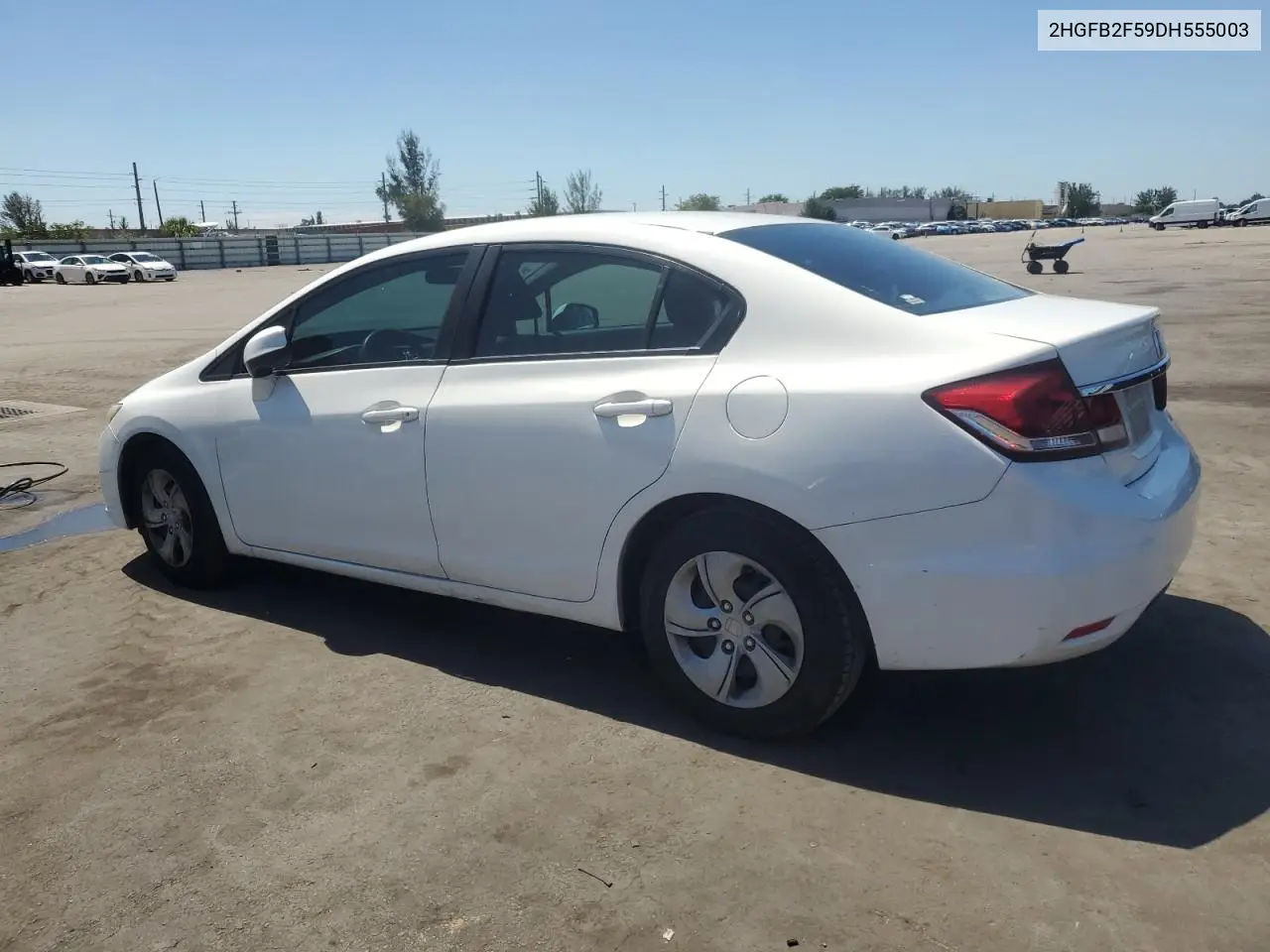2013 Honda Civic Lx VIN: 2HGFB2F59DH555003 Lot: 57050665