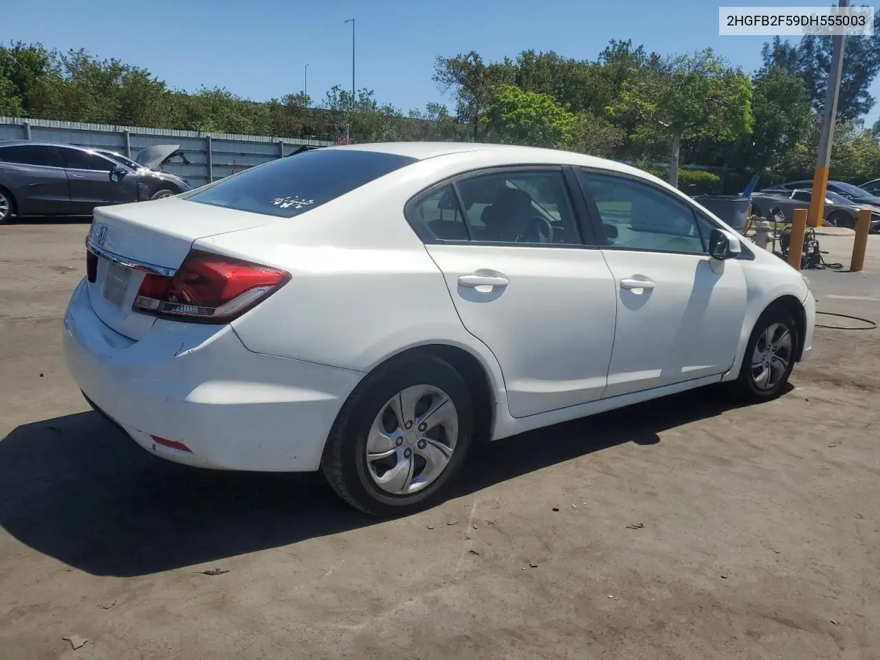 2013 Honda Civic Lx VIN: 2HGFB2F59DH555003 Lot: 57050665