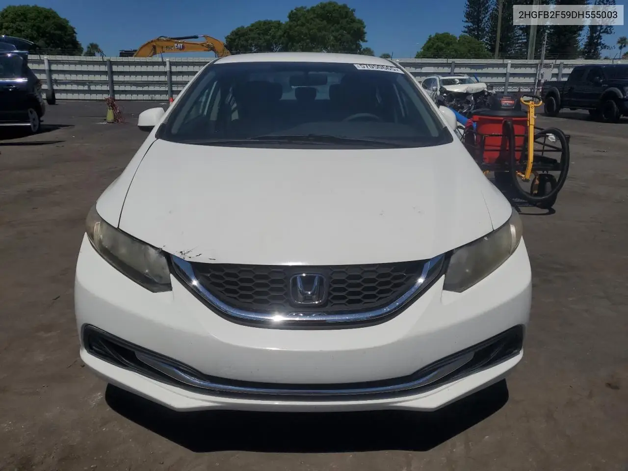 2013 Honda Civic Lx VIN: 2HGFB2F59DH555003 Lot: 57050665
