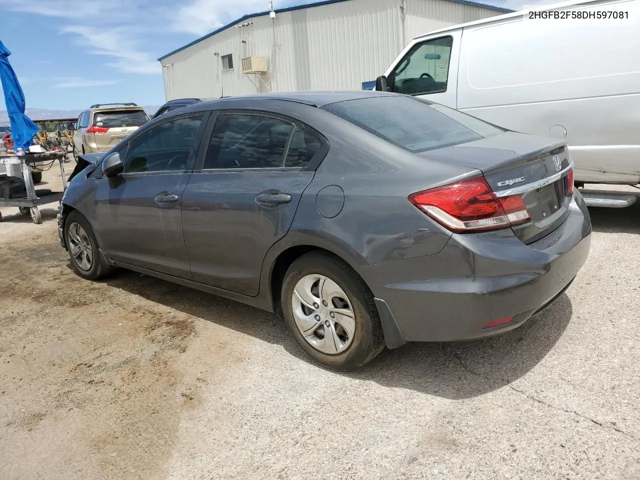 2013 Honda Civic Lx VIN: 2HGFB2F58DH597081 Lot: 57062735