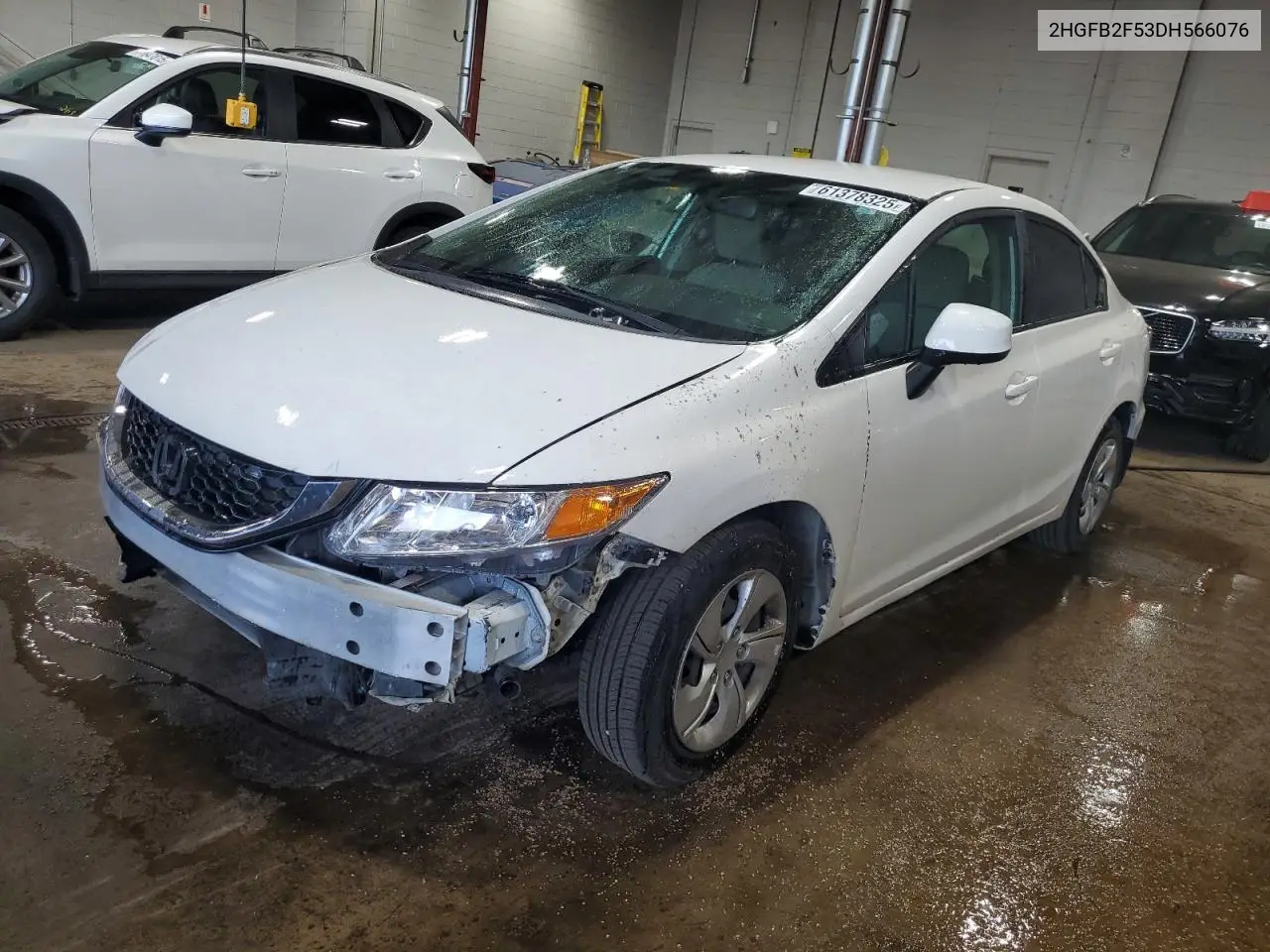 2013 Honda Civic Lx VIN: 2HGFB2F53DH566076 Lot: 61378325