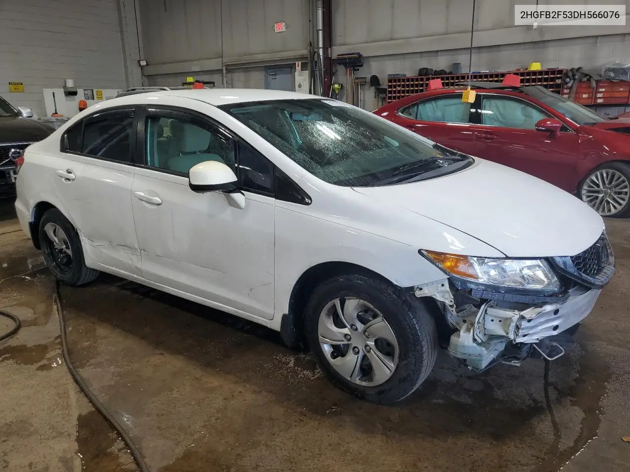 2013 Honda Civic Lx VIN: 2HGFB2F53DH566076 Lot: 61378325