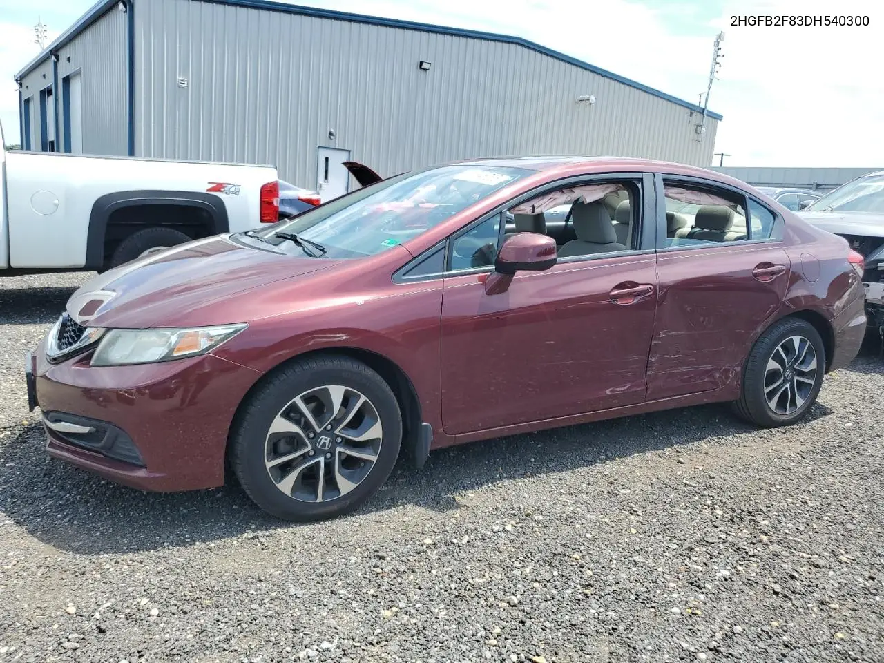 2013 Honda Civic Ex VIN: 2HGFB2F83DH540300 Lot: 61845055