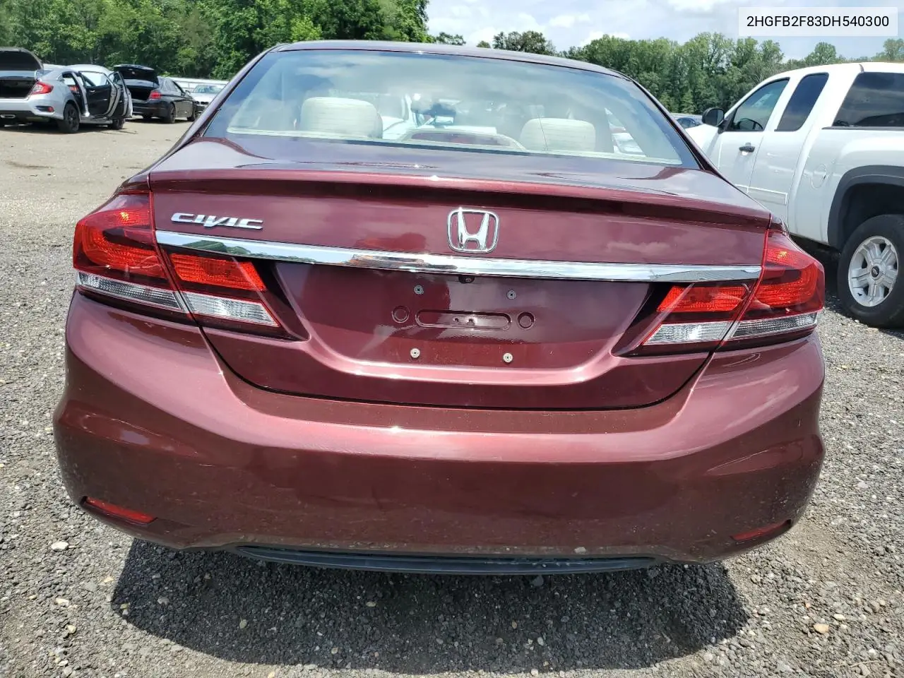 2013 Honda Civic Ex VIN: 2HGFB2F83DH540300 Lot: 61845055