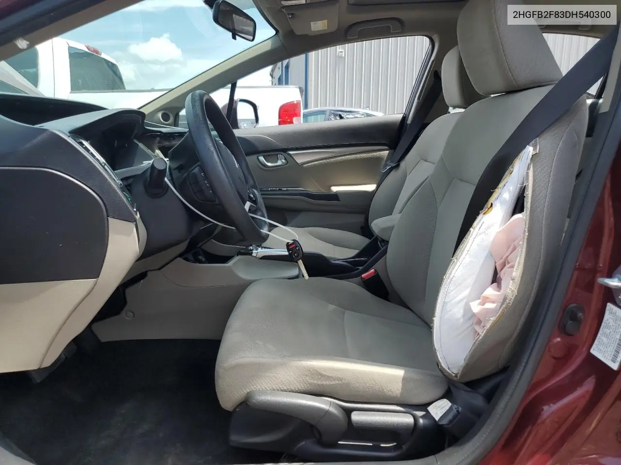 2013 Honda Civic Ex VIN: 2HGFB2F83DH540300 Lot: 61845055