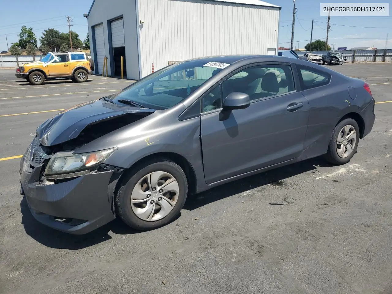2013 Honda Civic Lx VIN: 2HGFG3B56DH517421 Lot: 61897305