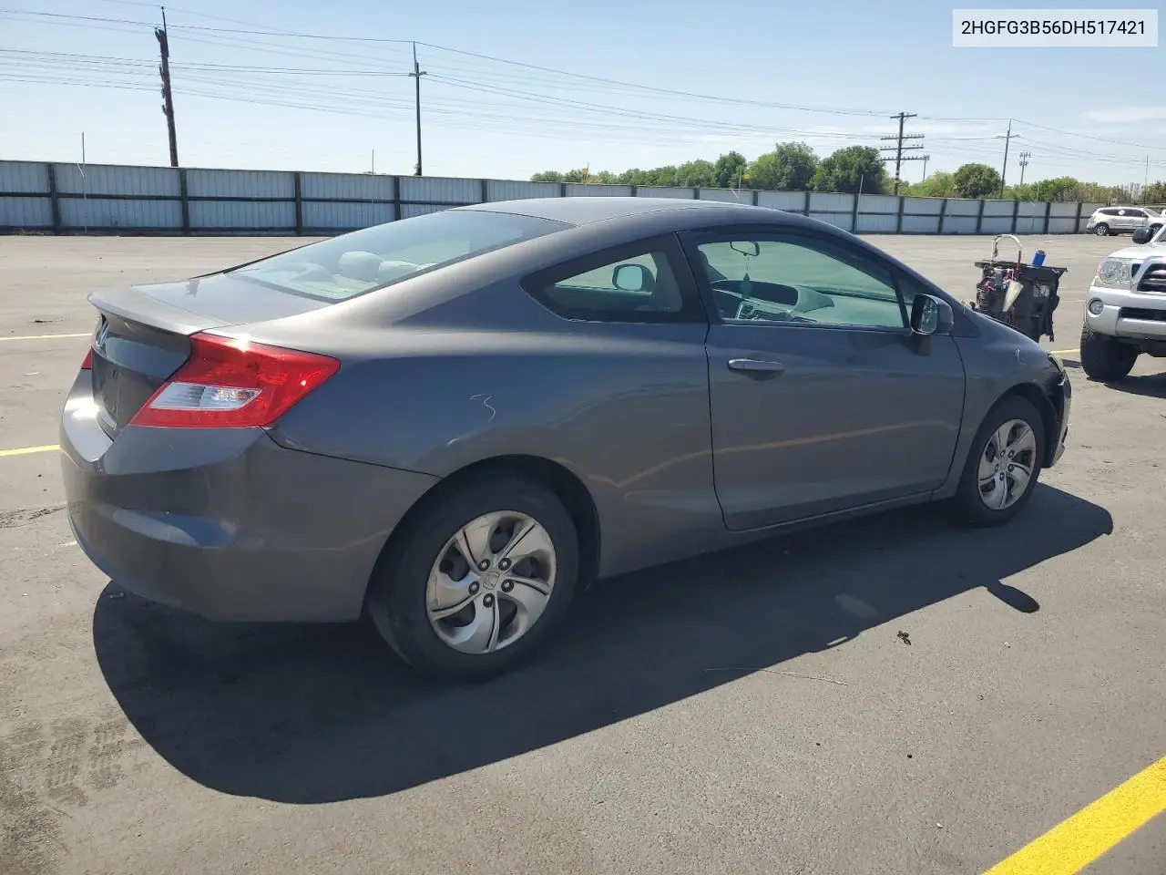 2013 Honda Civic Lx VIN: 2HGFG3B56DH517421 Lot: 61897305