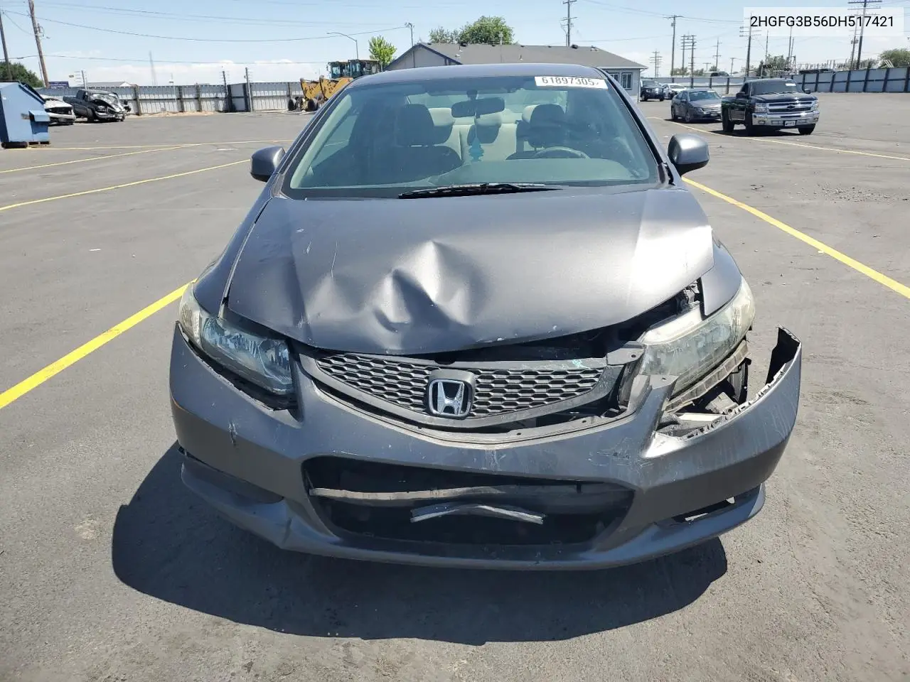 2013 Honda Civic Lx VIN: 2HGFG3B56DH517421 Lot: 61897305