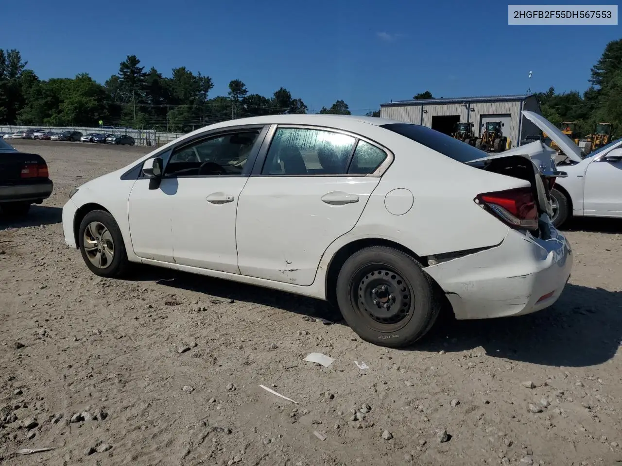 2013 Honda Civic Lx VIN: 2HGFB2F55DH567553 Lot: 61970495
