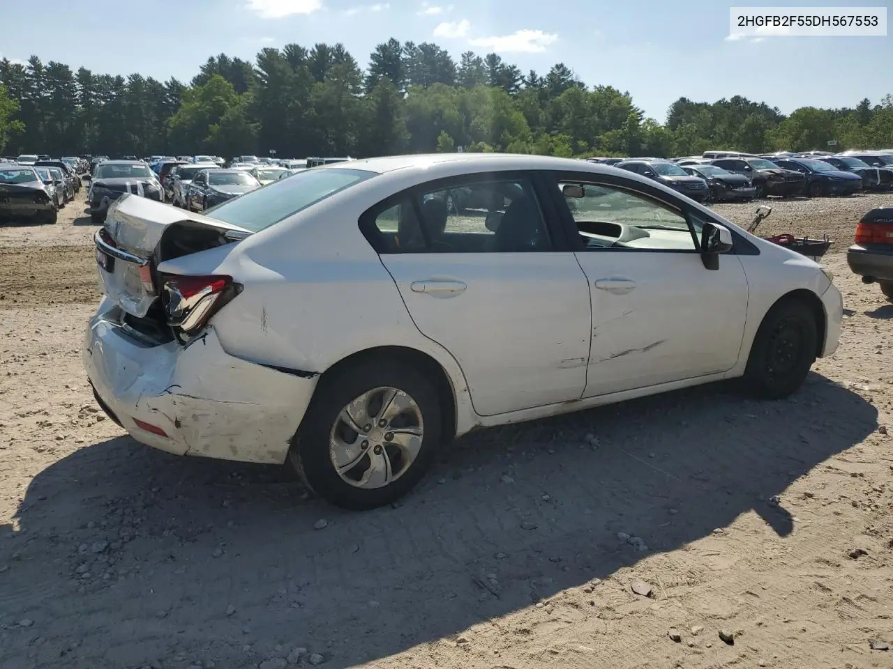 2013 Honda Civic Lx VIN: 2HGFB2F55DH567553 Lot: 61970495