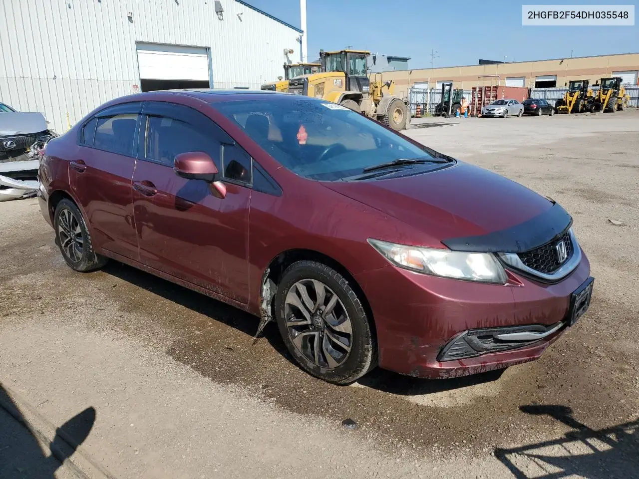 2013 Honda Civic Lx VIN: 2HGFB2F54DH035548 Lot: 62116205