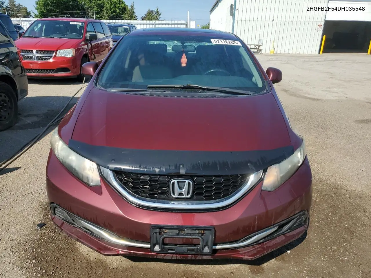 2013 Honda Civic Lx VIN: 2HGFB2F54DH035548 Lot: 62116205