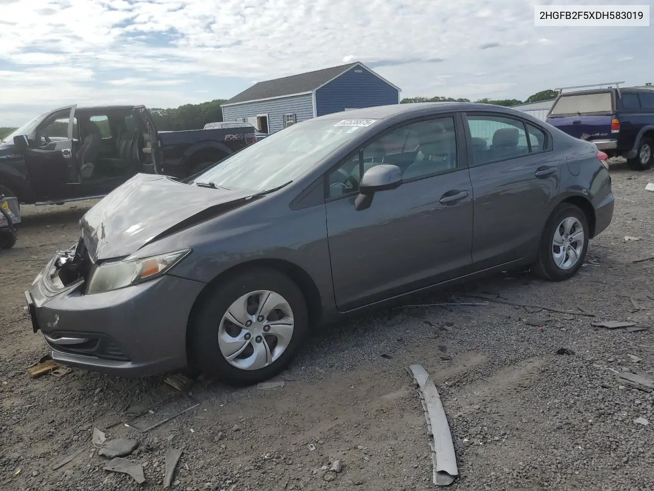 2013 Honda Civic Lx VIN: 2HGFB2F5XDH583019 Lot: 62528875