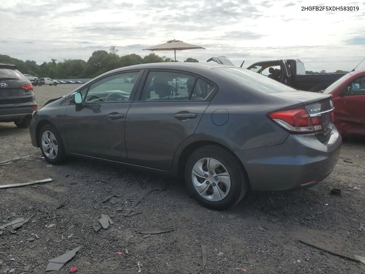 2013 Honda Civic Lx VIN: 2HGFB2F5XDH583019 Lot: 62528875