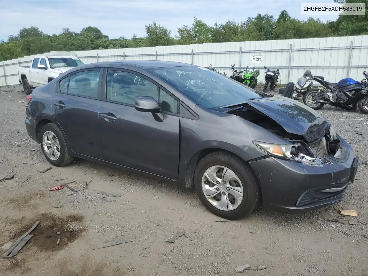 2013 Honda Civic Lx VIN: 2HGFB2F5XDH583019 Lot: 62528875