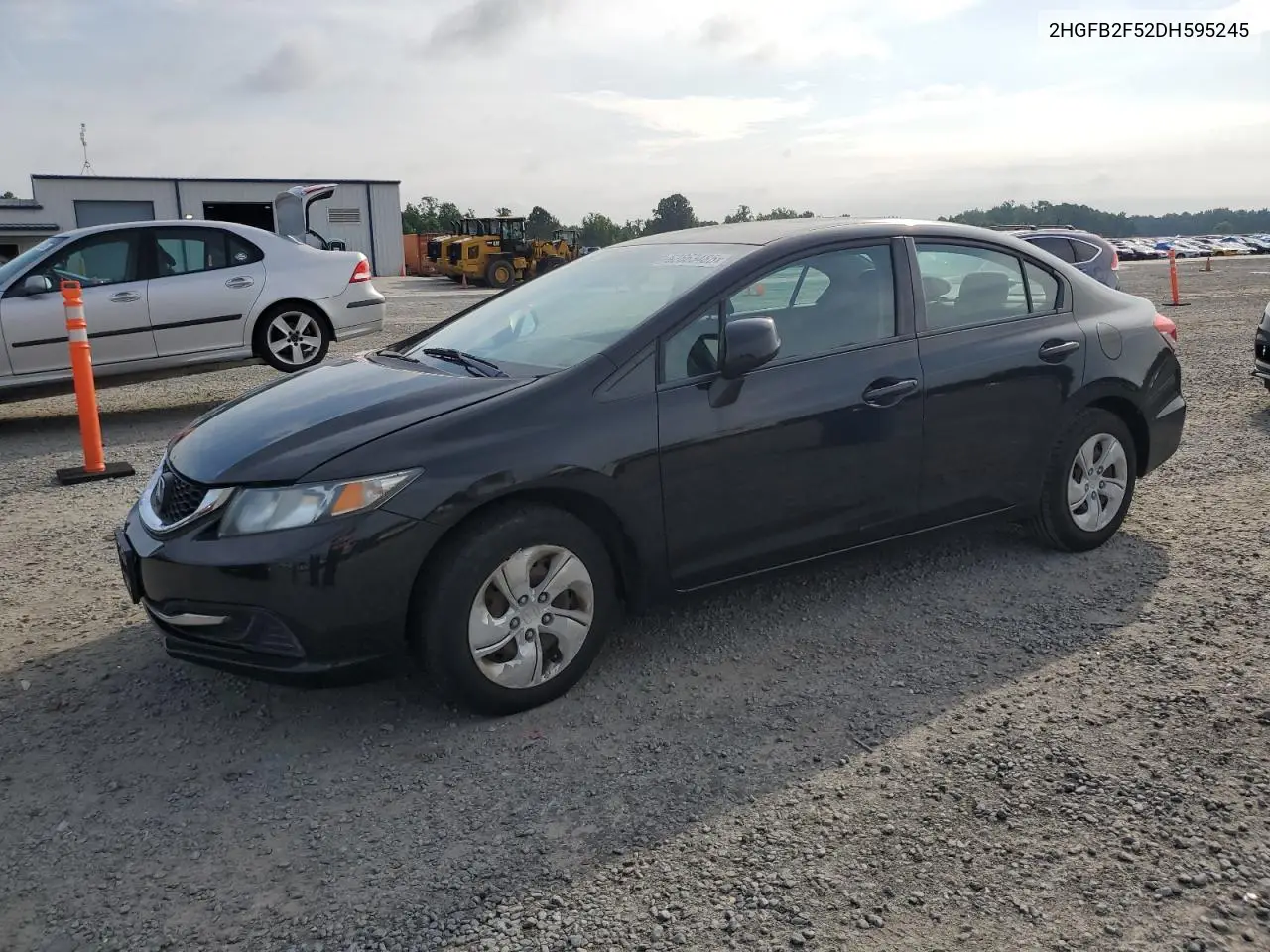 2013 Honda Civic Lx VIN: 2HGFB2F52DH595245 Lot: 62663485